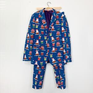 OppoSuits Mens‎ EU 50 US 40 UK 40 Christmas Ugly Sweater Suit Jacket Pants Santa